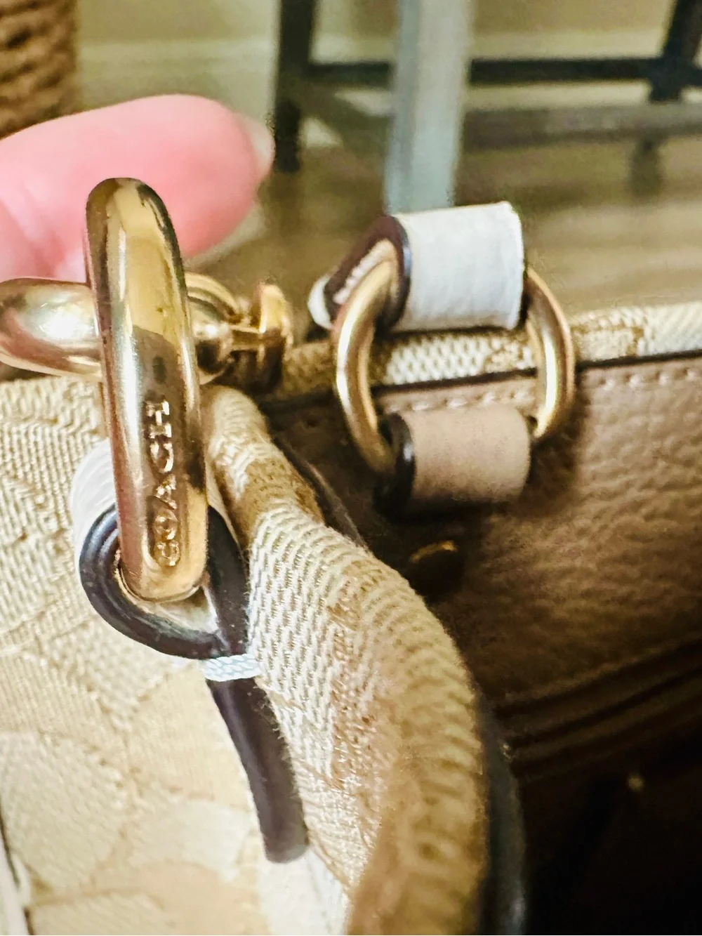 Coach Dempsey Tote 22 | Signature Jacquard Canvas & Pebbled Leather